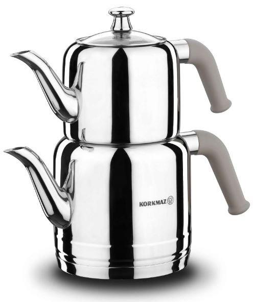 Korkmaz Riva Çelik Çaydanlık Takımı 3 Litre İndüksiyonlu | A189-02