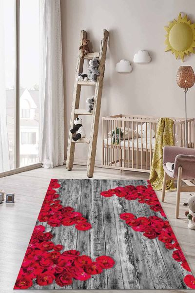 Birkilim Yıkanabilir İpeksi Kaymaz Taban Çocuk Odası Halısı | MLN-IP-HT-1145