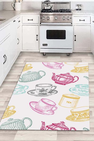 Birkilim Yıkanabilir Dekoratif Halı İpeksi Kaymaz Taban | MLN-IP-HM-586