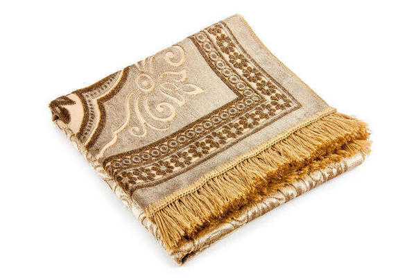 Akrilik Polyester Simli Seccade - Hardal Renk