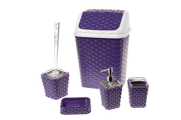 Violet Rattan Elegance Banyo Seti 5 Adet