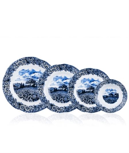 Acar Küche | Ashford 24-teiliges Porzellangeschirr für 6 Personen