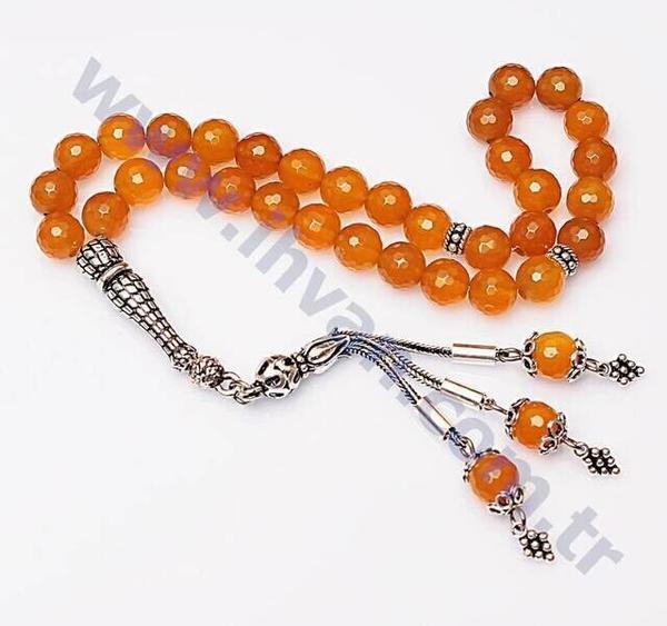 Agate Stone Rosary (925 AYARS SILVER Faceted)