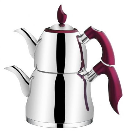 Taç Eliza Çaydanlık | Mürdüm | Paslanmaz Çelik | TAC-5884