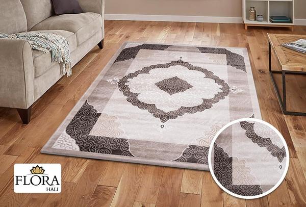 Flora Eleysa Collection Halı | Krem/Kahverengi | F-4576A-D.Brown-Cream