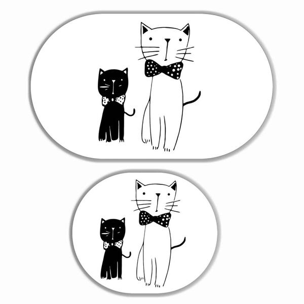 Bayev Cats Oval 2`li Banyo Paspas Seti Klozet Takımı 21065