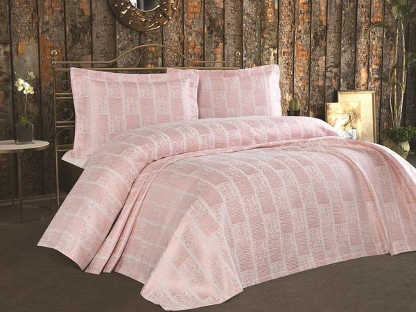 Dowry Land Single Elenora Bed Cover Powder
