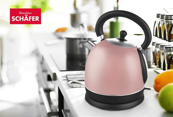 Schäfer Cooper Edition 1,7 Liter Wasserkocher | 1800W | Pink