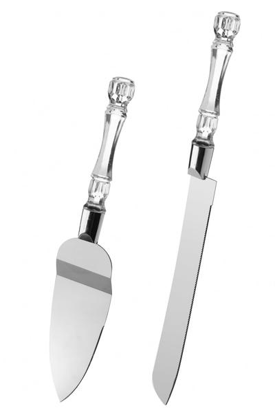 Luxus-Kuchen-Set mit Acrylkristallgriff