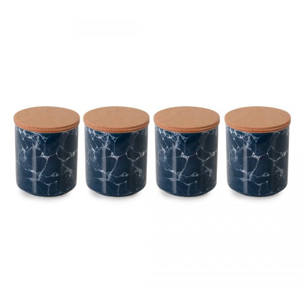 BOUCHON EN BOIS RAPIDE. BOÎTE DE POT EN CÉRAMIQUE-LACIVERT | SILK-SRB509