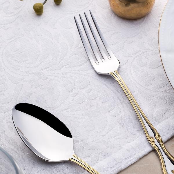 Lalezar Gold Plain 60-teiliges Besteckset