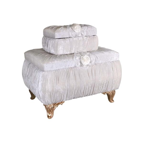 Camilla 2'li Çeyiz Sandığı - Krem