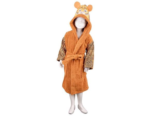 Aslan 100% Cotton Kids Bathrobe Mustard 13-14 Years