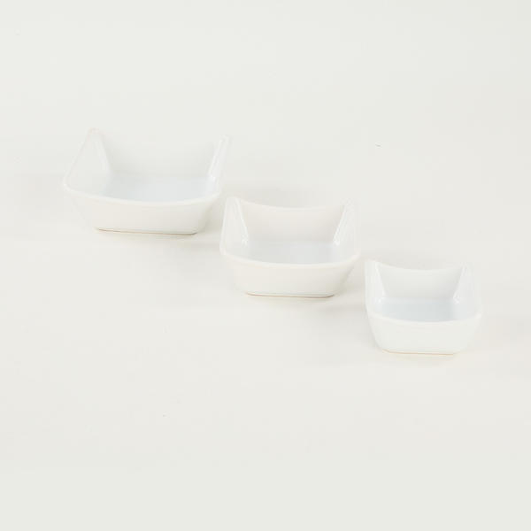 Bol à Snack / Sauce Sandal Blanc 8/10/12 Cm 6 Pièces | Keramika