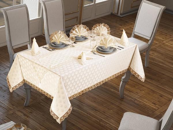 Kdk Care-Free Tablecloth Daisy Cappucino