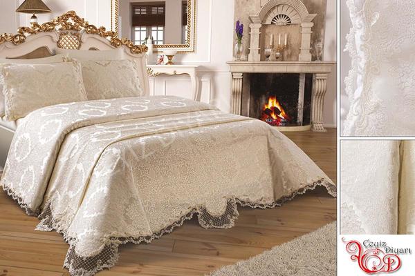 Fransız Güpürlü İsabella Pike Takımı Krem