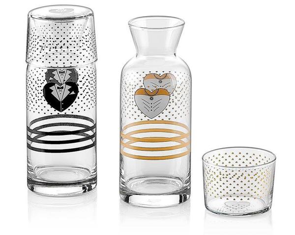 Neva Ask-I 4 Parça Su Bardağı ve Sürahisi Seti | Kadın & Erkek | N2513