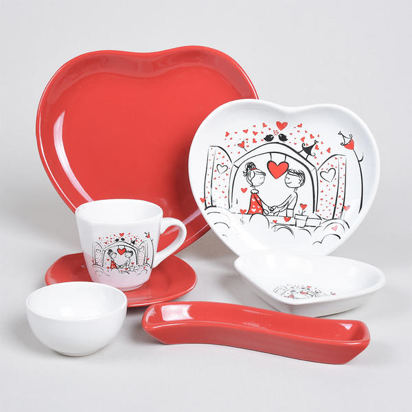 Keyfi Aşk Kahvaltı Takımı 14 Parça 2 Kişilik | Keramika