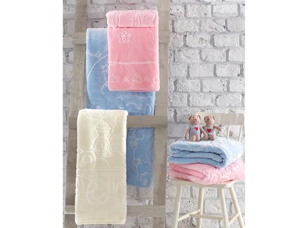 Cotton Box Emboss Bebek Battaniyesi Pembe | Cotton Box