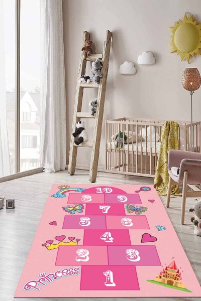 Birkilim Yıkanabilir İpeksi Kaymaz Taban Çocuk Odası Halısı | MLN-IP-HT-628