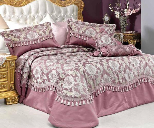 Vinaldi Sultani Yatak Örtüsü Gül Kurusu | Vinaldi