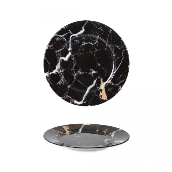 İpek | Riva Mermer Desen Pasta Tabağı 21 cm | 07613