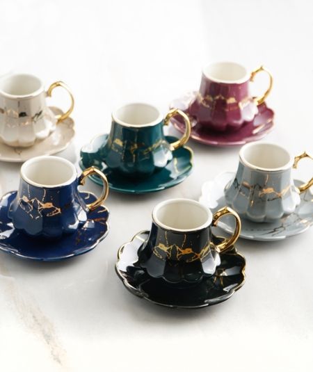 Porselen 6 Li Çay Fincan Takimi