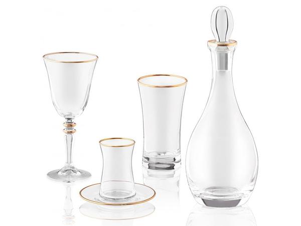 Taç Novi 49 Parça Bardak Seti | Altın | 12 Kişilik | TAC-5542