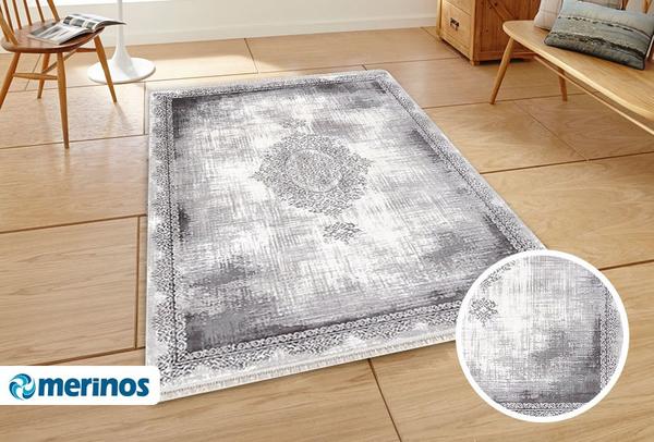 Merinos Rodin Modern Halı | Eskitme Desenli | Gri | 19770-95-Grey