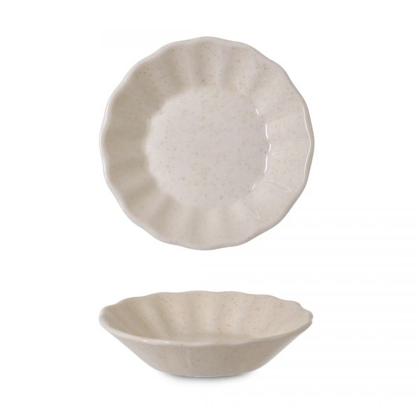 İpek | Bej Porselen Acem Çay Tabağı 6'lı | 07165