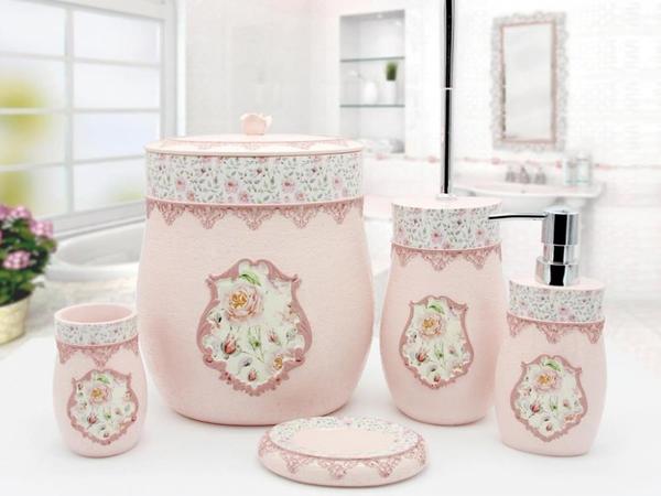 Rosalında 5 Prç Banyo Seti Pembe | İrya