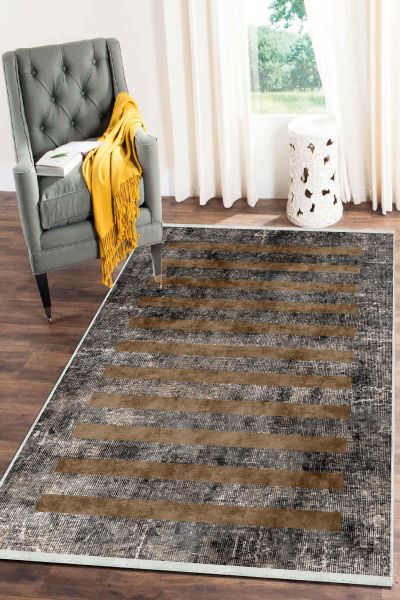 Birkilim Yıkanabilir Dekoratif Halı İpeksi Kaymaz Taban | MLN-IP-SD-248