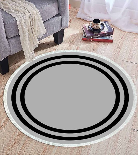 Birkilim Yuvarlak Yıkanabilir Dekoratif Halı İpeksi Kaymaz Taban | MLN-IP-YU-HT-527