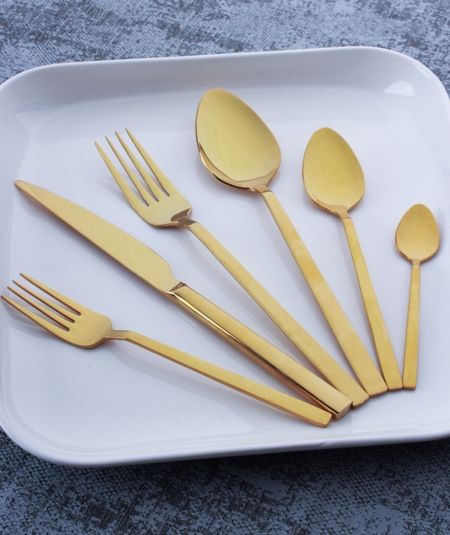 Acar Cuisine | Ensemble de couverts en or de luxe 36 pièces pour 6 personnes Venice