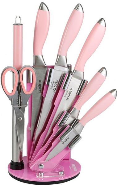 Schäfer Rol 8 Parça Bıçak Seti | Pembe | 11258