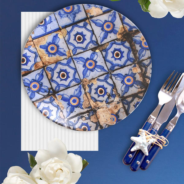 Assiette Service Oeil Perle Evil Eye 26 Cm - 17912 | Keramika
