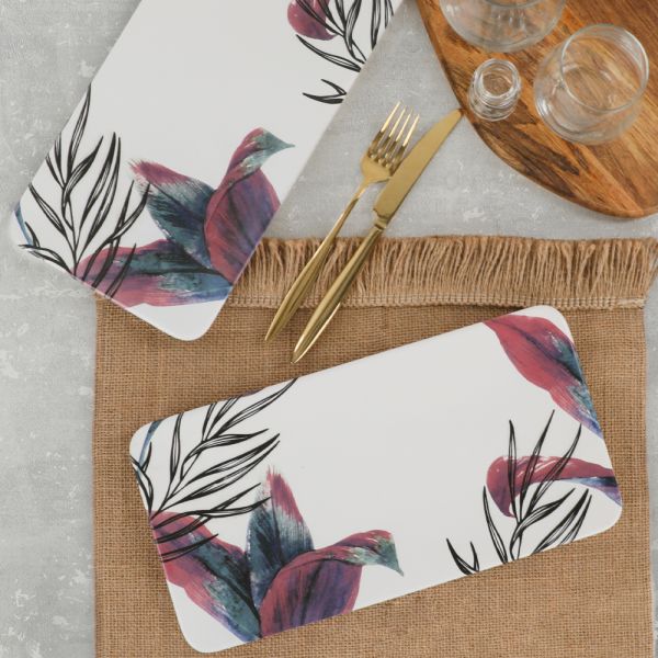 Keramika | 2'li Vio Siera Beyaz Kayık Tabak 31 Cm