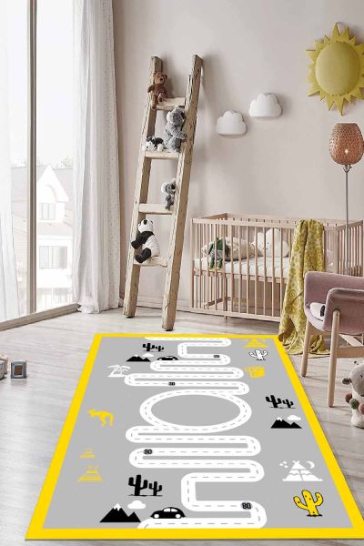 Birkilim Yıkanabilir İpeksi Kaymaz Taban Çocuk Odası Halısı | MLN-IP-HT-1190