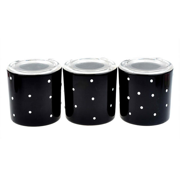 Black Drops Aegean Storage Box 10 cm 3 pieces | Keramika