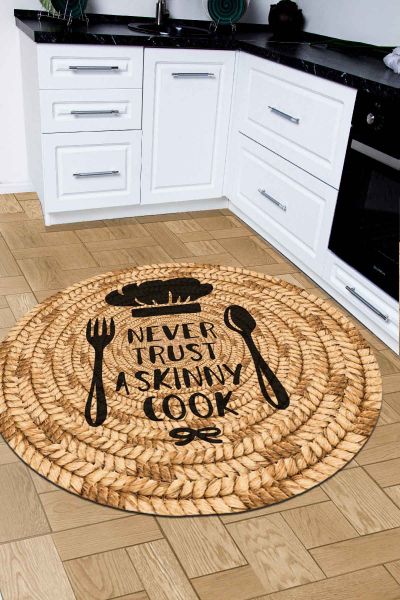 Birkilim Yuvarlak Yıkanabilir Dekoratif Halı İpeksi Kaymaz Taban | MLN-IP-SD-330