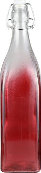 Treo Yağdanlık Cam Şişe 1 Litre | Klick Kapak | Kırmızı | Treo-red