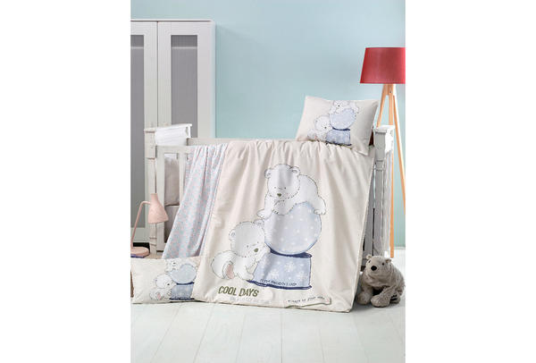 VictoriaHome Nevresim Takımı | Krem | Ayıcıklı | VH-Frozen-100x135