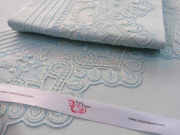 طقم غطاء لحاف فرنسي لاسد لوفر أخضر