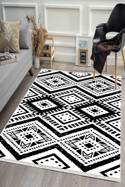 Birkilim Yıkanabilir Dekoratif Halı İpeksi Kaymaz Taban | MLN-IP-HS-470