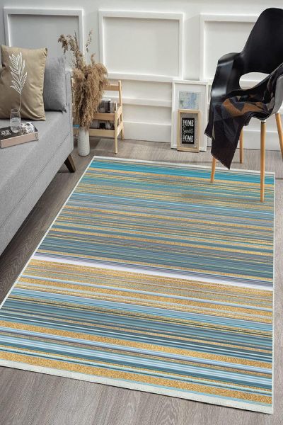 Birkilim Yıkanabilir Dekoratif Halı İpeksi Kaymaz Taban | MLN-IP-HS-399