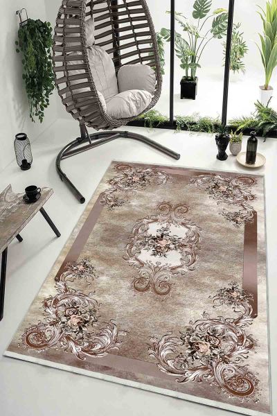 Birkilim Yıkanabilir Dekoratif Halı İpeksi Kaymaz Taban | MLN-IP-HK-070