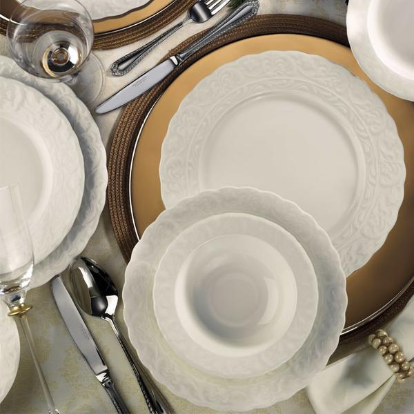 Kütahya Porselen Bone Başak Yemek Seti | 48 Parça | 12 Kişilik | Yuvarlak | BNBSK24Y200