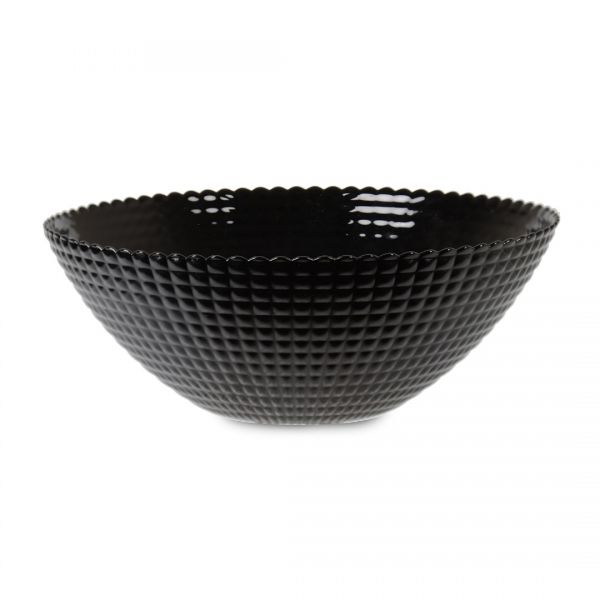 İpek | 3'lü Opal Circle Design Siyah Salata Kasesi 23 Cm | BKOBCR90OPAL/3BP