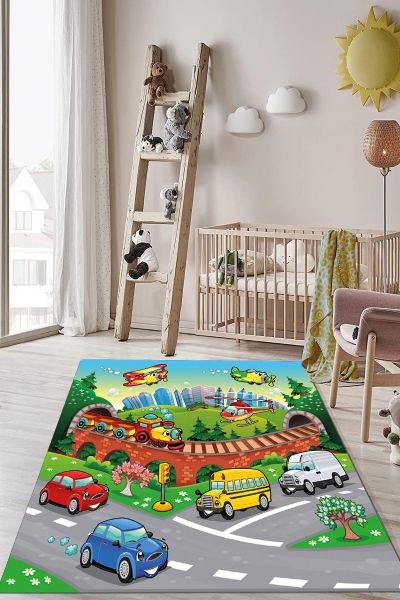 Birkilim Yıkanabilir Dekoratif Halı İpeksi Kaymaz Taban | MLN-IP-HP-751