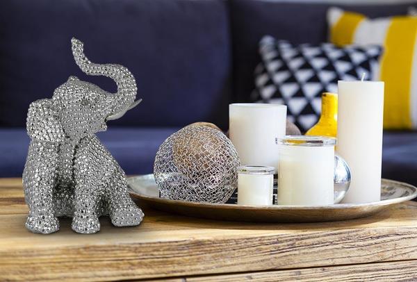 Dekonaz Fil Biblosu Gümüş | 19 cm